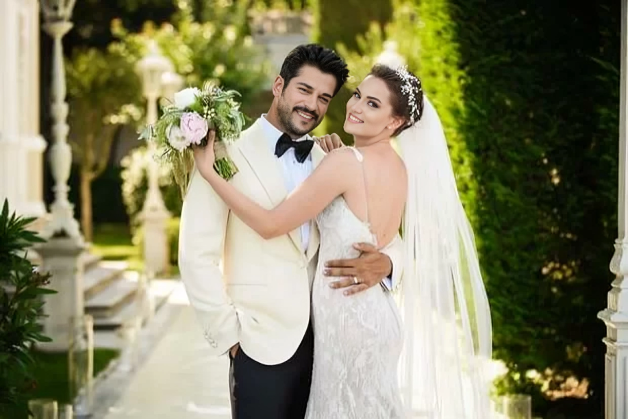 Burak married his long-term sweetheart, Fahriye Evcen